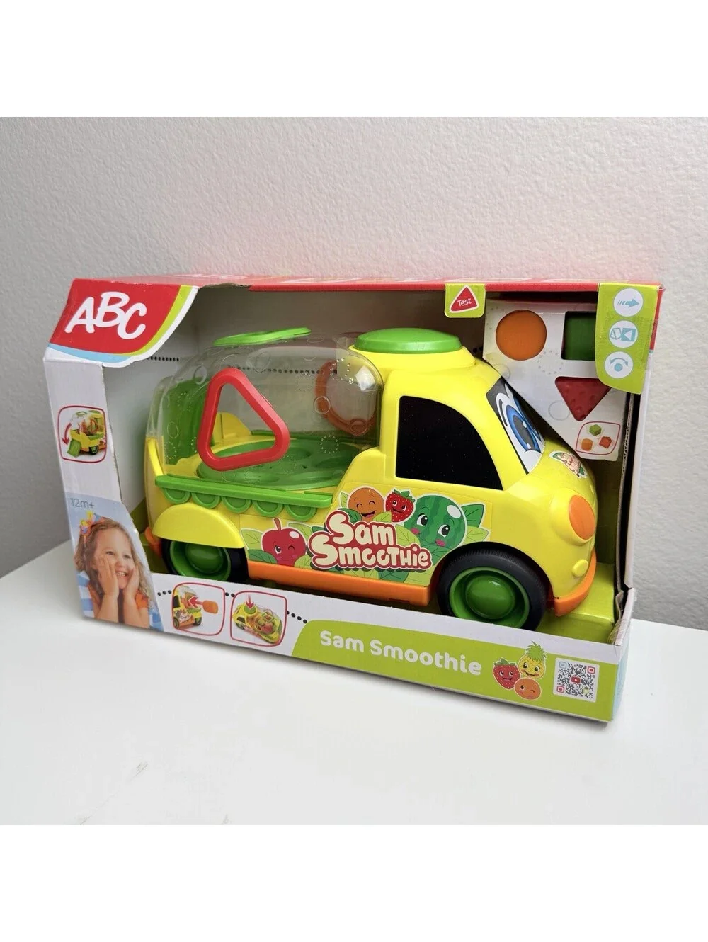 ABC Sam Smoothie Shape Sorter Truck Lights Sounds Learning Toy 12M+ New Box